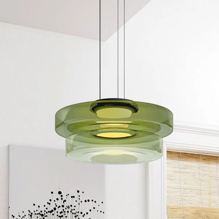 Jonas Creative Glass Pendant Light green 2layer